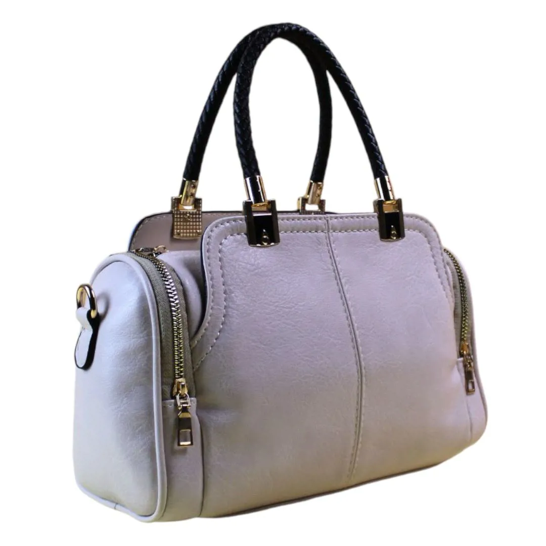 Women's bag with zipper_white