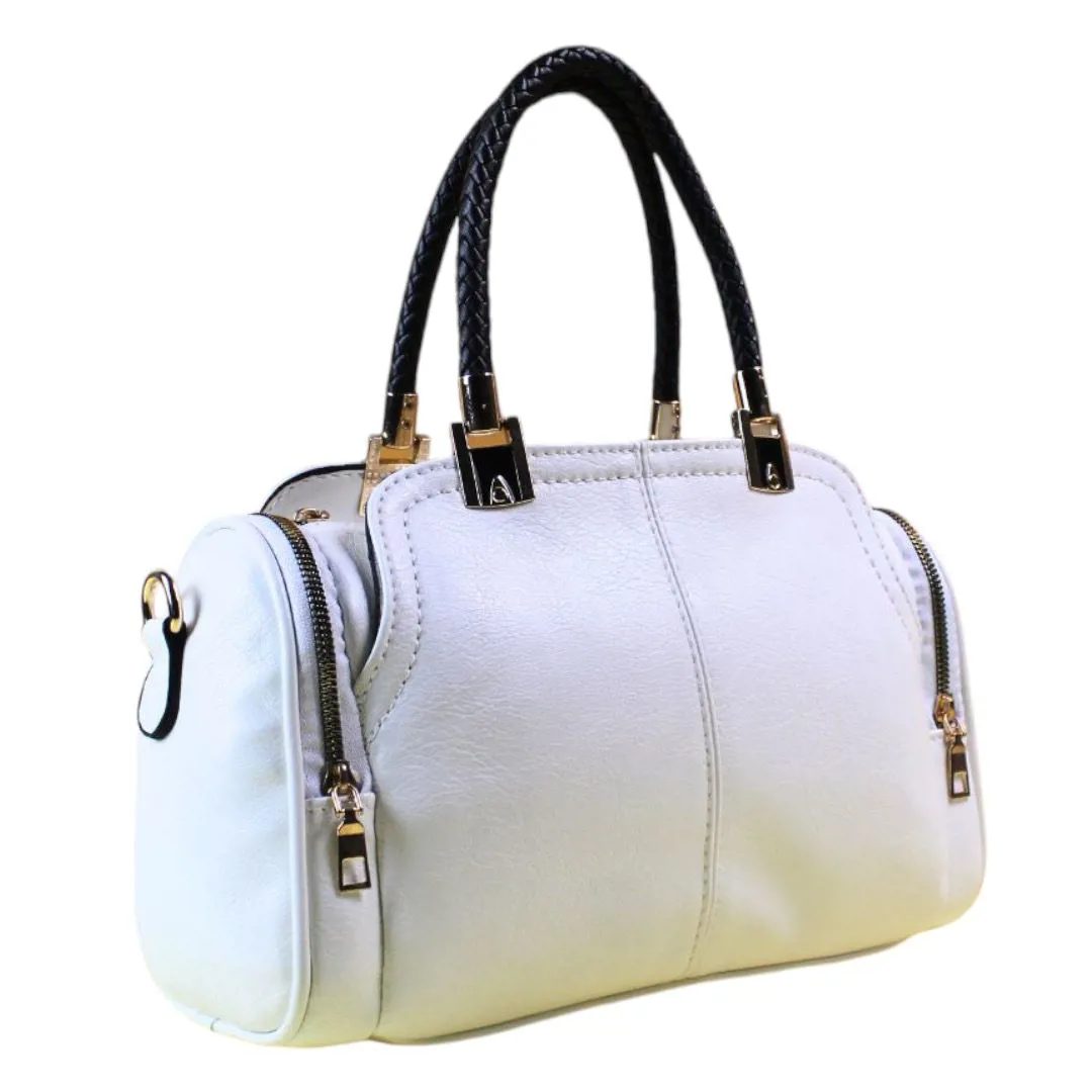 Women's bag with zipper_white
