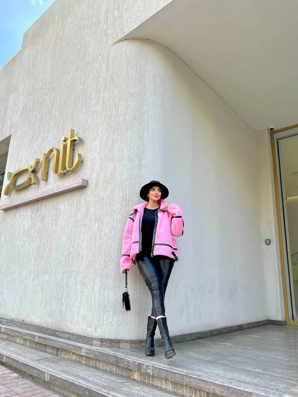 جاكت فرو - جلد _بينك