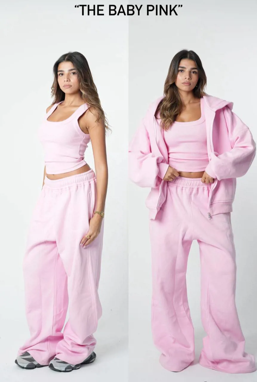 سوت من 3 قطع _بينك