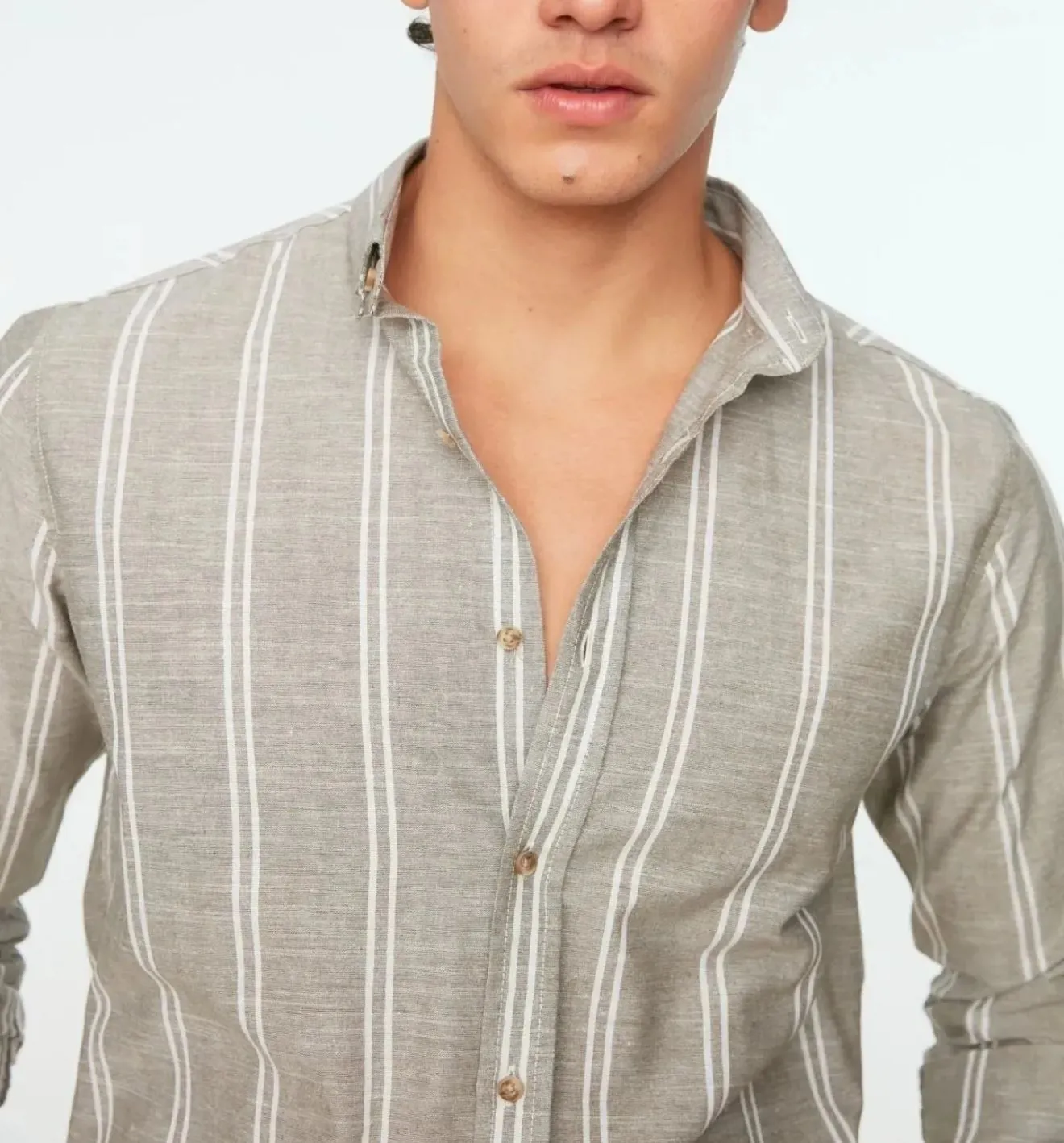 قميص رجالي صيفي_Khaki_3XL