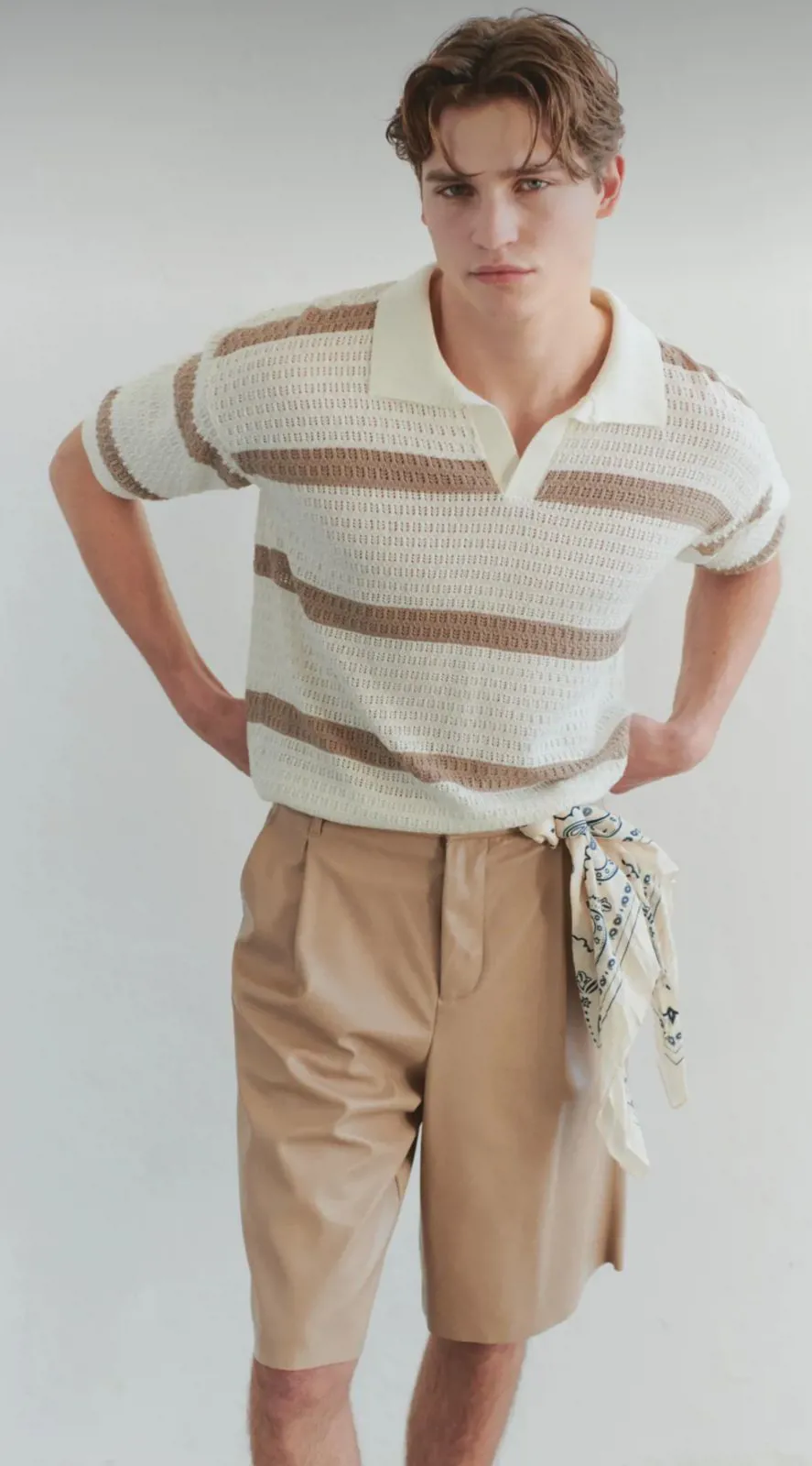 تيشرت بولو مخطط رجالي  صيفي