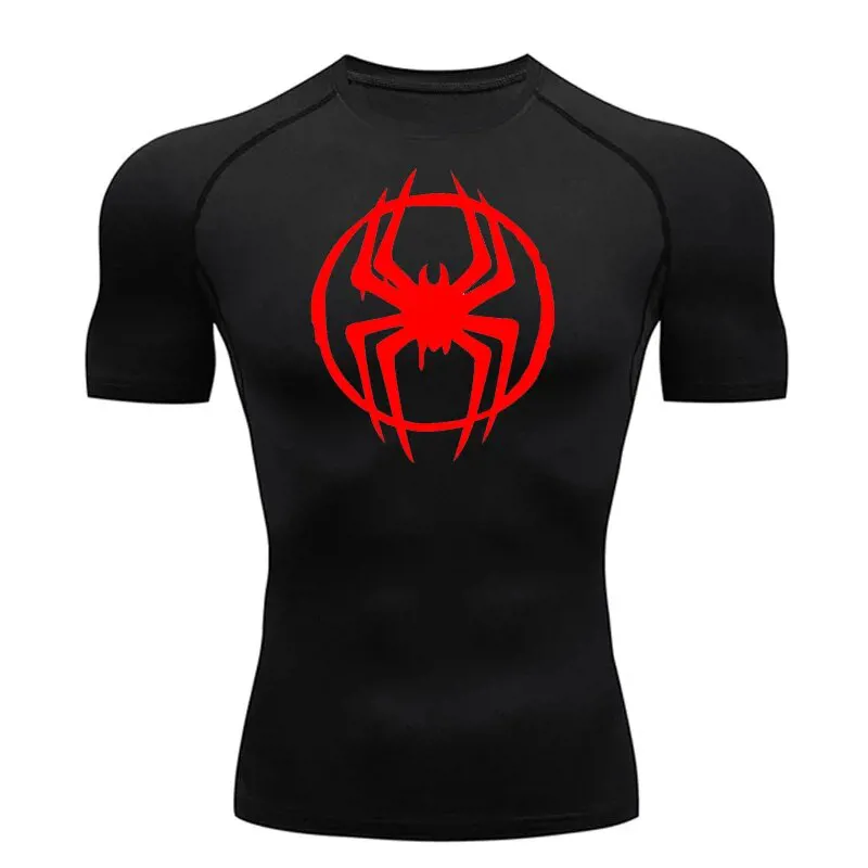 Spiderman Into The Spider Verse Compression Shirt_3X Large_Navy blue