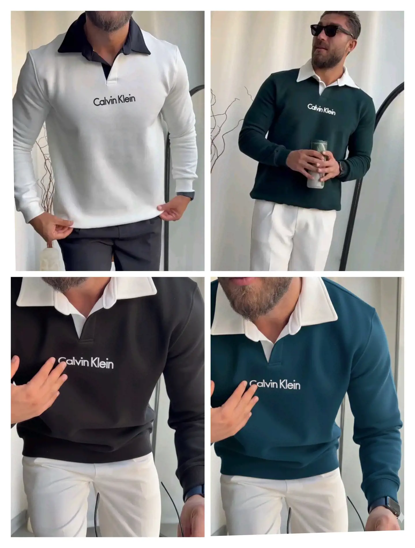 سويت شيرت Calvin Klein ياقه