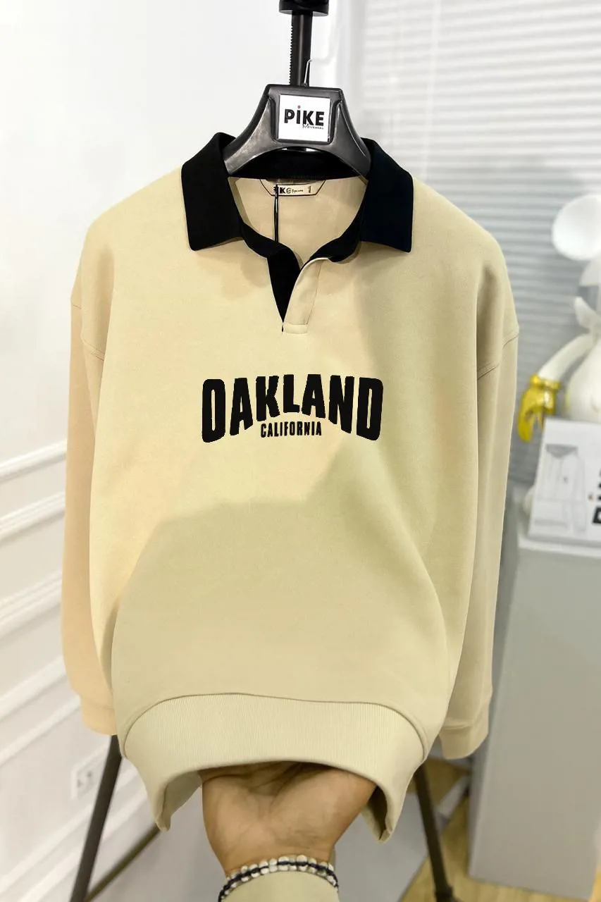 سويتشيرت oakland بياقة	