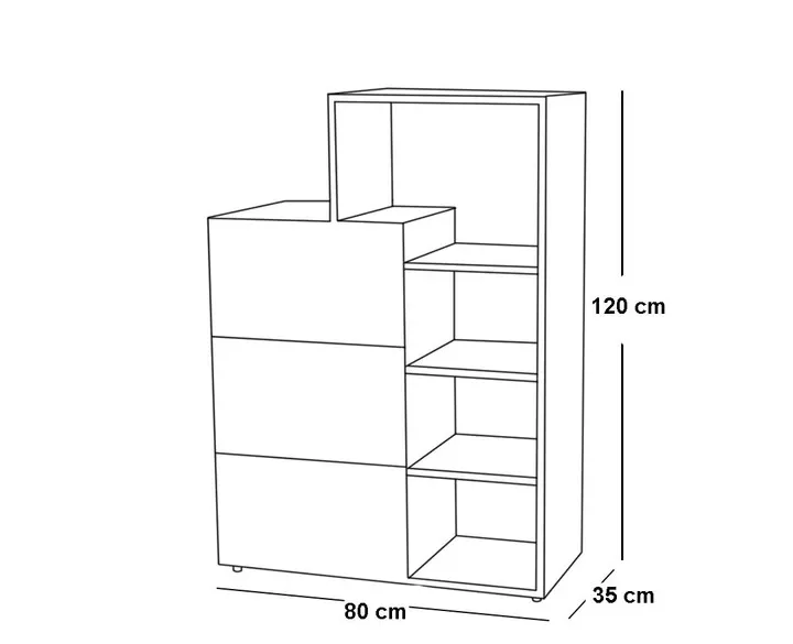 جزامة خشب بيج في أبيض - KNG03