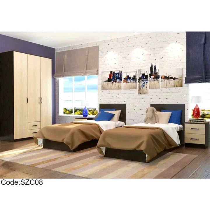 غرفة اطفال 2 سرير ودولاب - KNC08