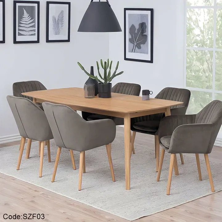 سفرة مودرن خشب-KNF03