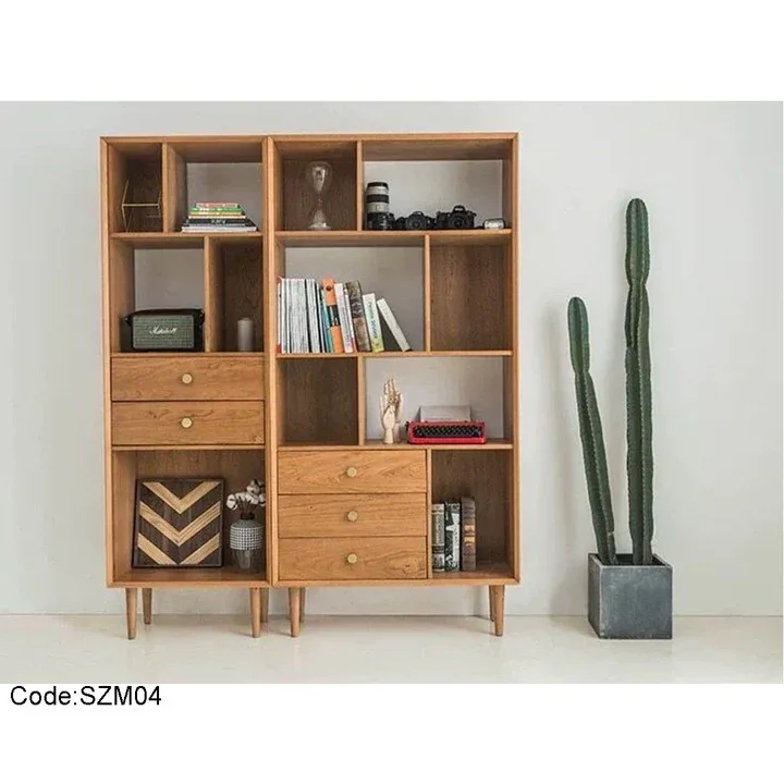 مكتبة خشب مودرن بيج- KNM04