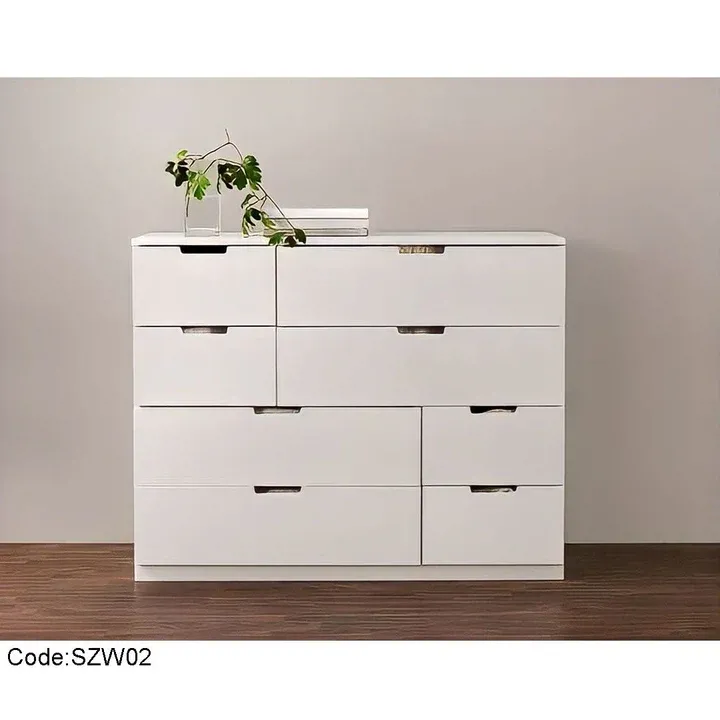 وحدة ادراج خشب بيضاء - KNW02