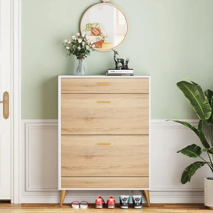 جزامة 3 ادراج ابيض x بيج - KNG13