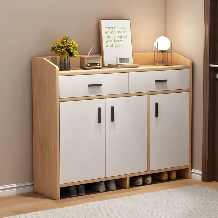 جزامة 3 ارفف ابيض X بيج - KNG15