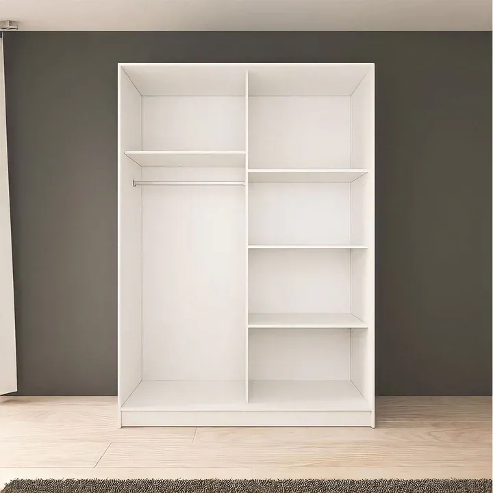 دولاب جرار مودرن ابيض 120 سم-KND02