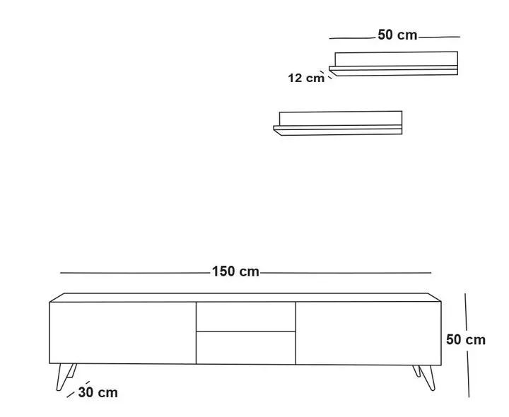 ترابيزة تليفزيون مودرن خشب KNT08- MDF