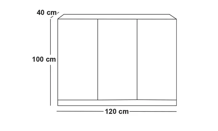 جزامة خشب أبيض مودرن 3ضلفة - KNG04