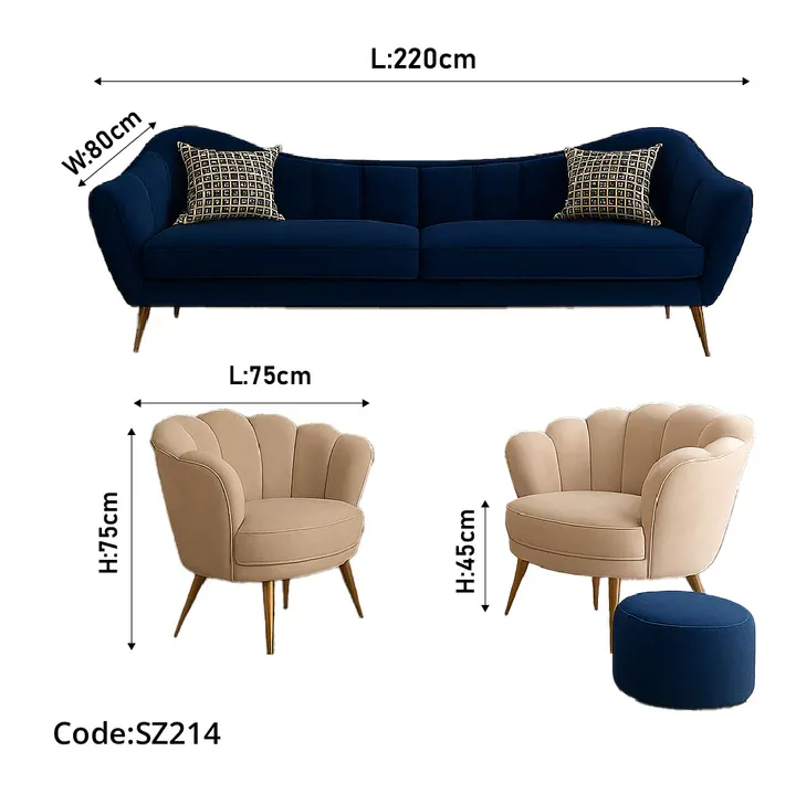 انتريه مودرن 4 قطع بترولي و بيج – KN214