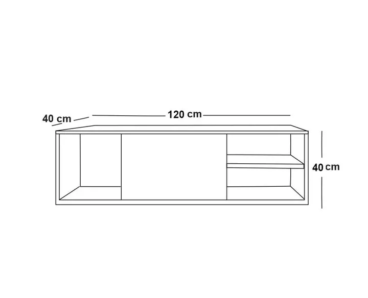 ترابيزة تلفزيون خشب مودرن بضلفة-KNT06