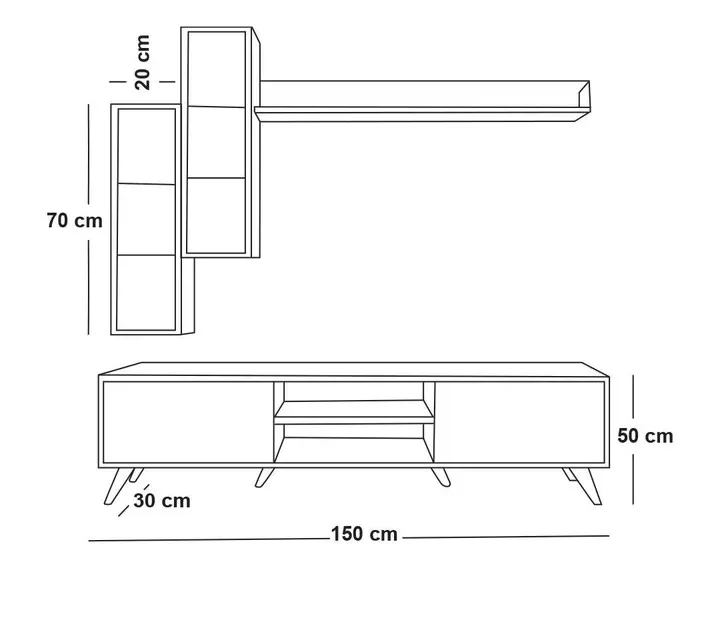 ترابيزة شاشة 4 قطع - KNT01