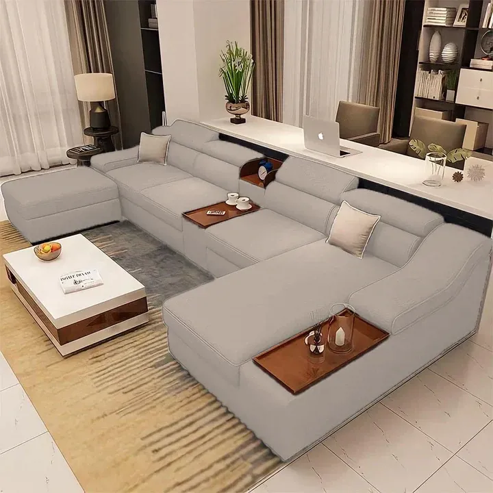 ركنة 5 قطع – KN1024_كريمي ( كتان )_عكس اتجاه الصورة