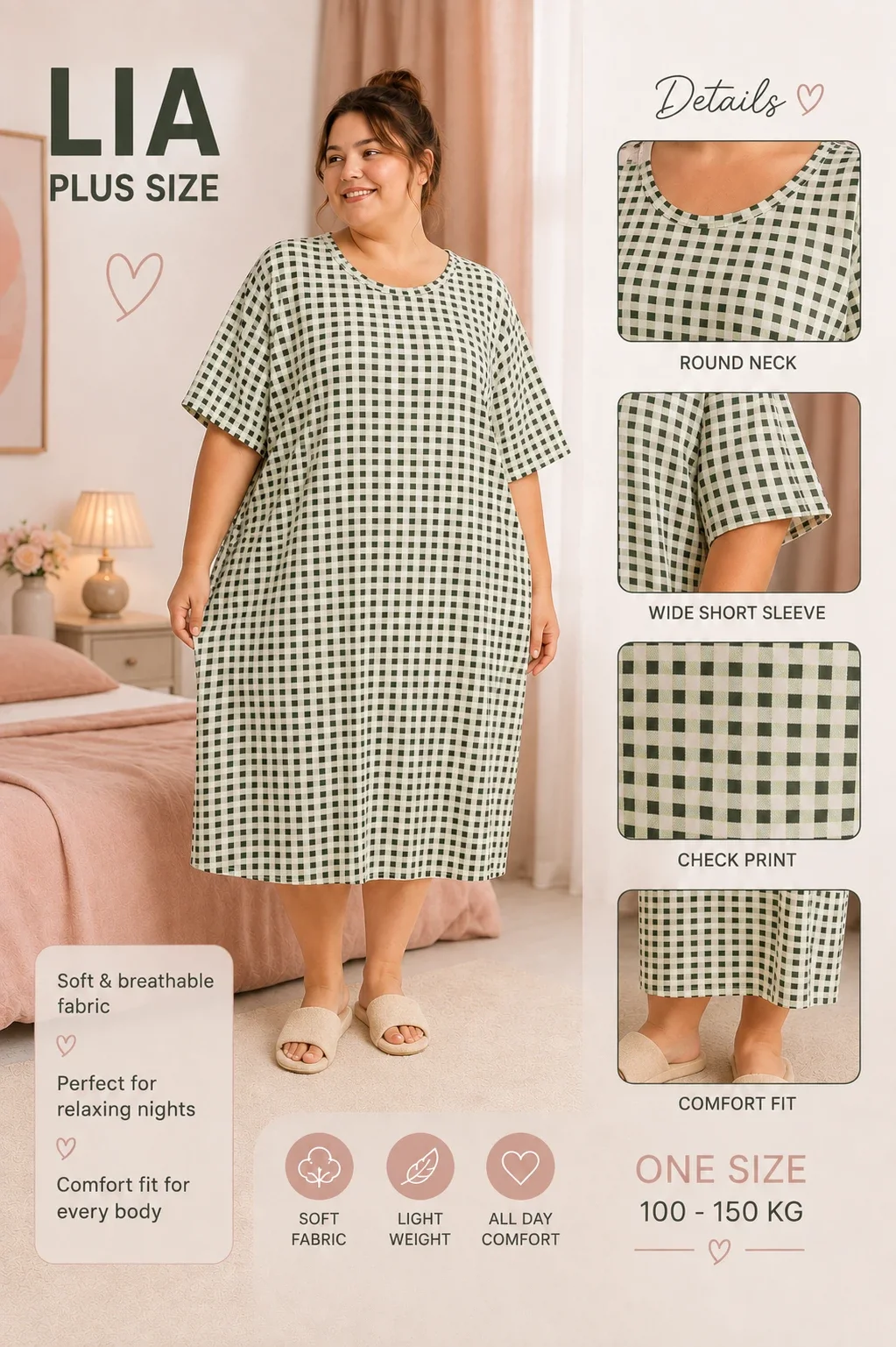 LIA  Gingham_Olive_80-135kg