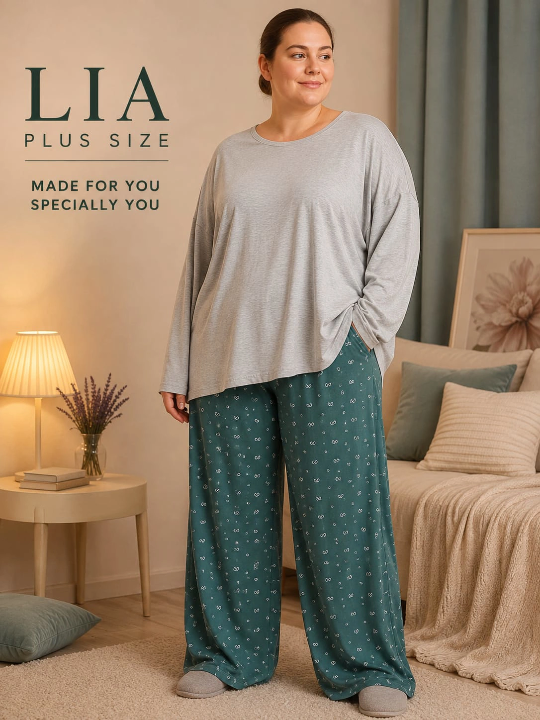 Luxury Cotton Homewear Pajama_80-135kg_Grey