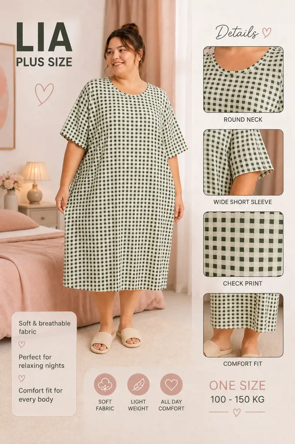 LIA  Gingham_Olive_80-135kg