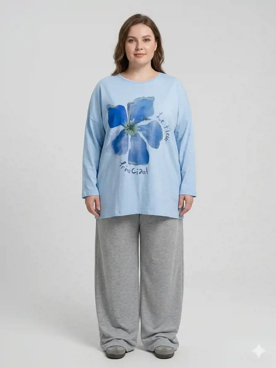 Baby Blue Flower T-Shirt 