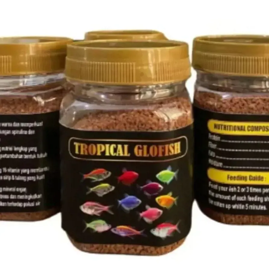 طعام أسماك "تروبيكال جلو فيش" للحفاظ على الألوان لأسماك التترا والاسكيرت