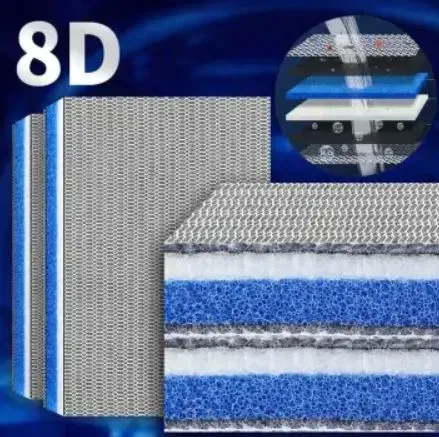 إسفنجة فلتر حوض سمك 8D متعددة الطبقات (40سم × 30سم)