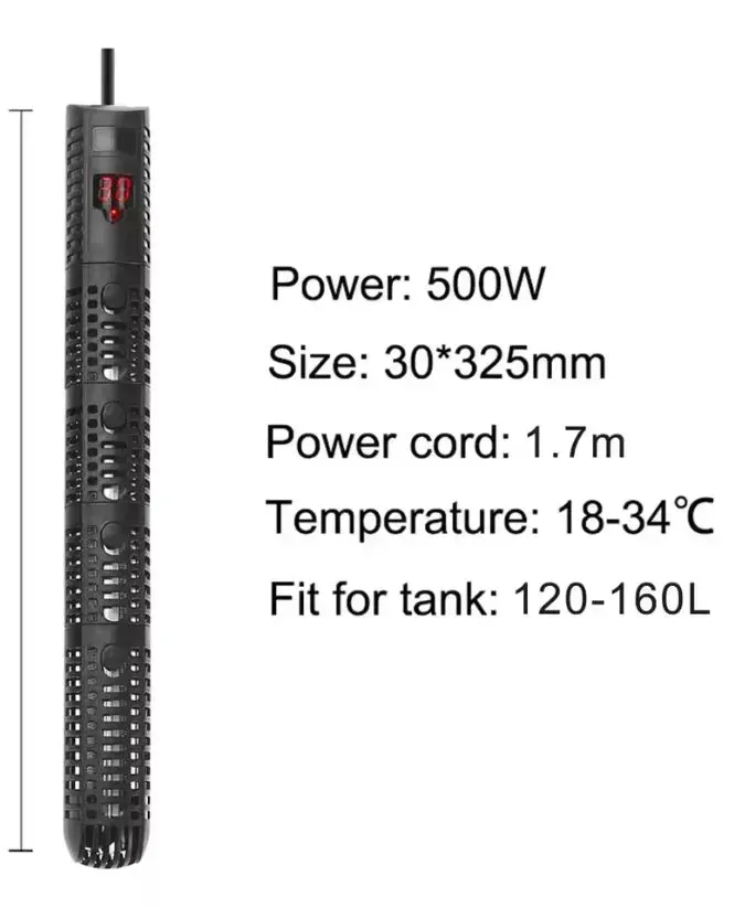 سخان ديجيتال غاطس تحكم خارجي لحوض السمك sun sun