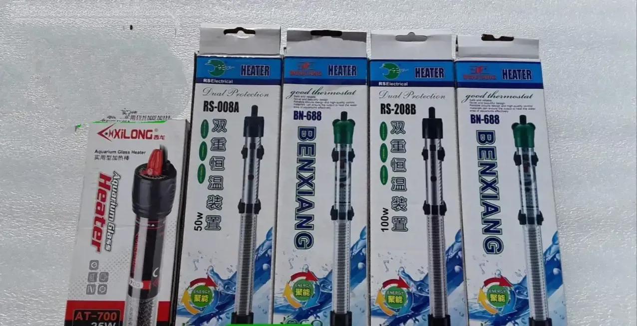 سخان زجاج لحوض السمك متوفر اكسلونج ٢٥وات Rs ٧٥وات Rs ١٠٠وات