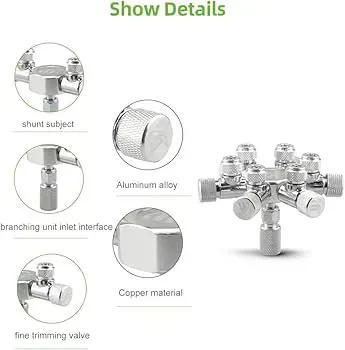 محبس خنق اسطوانات الغاز - 6 مخارج