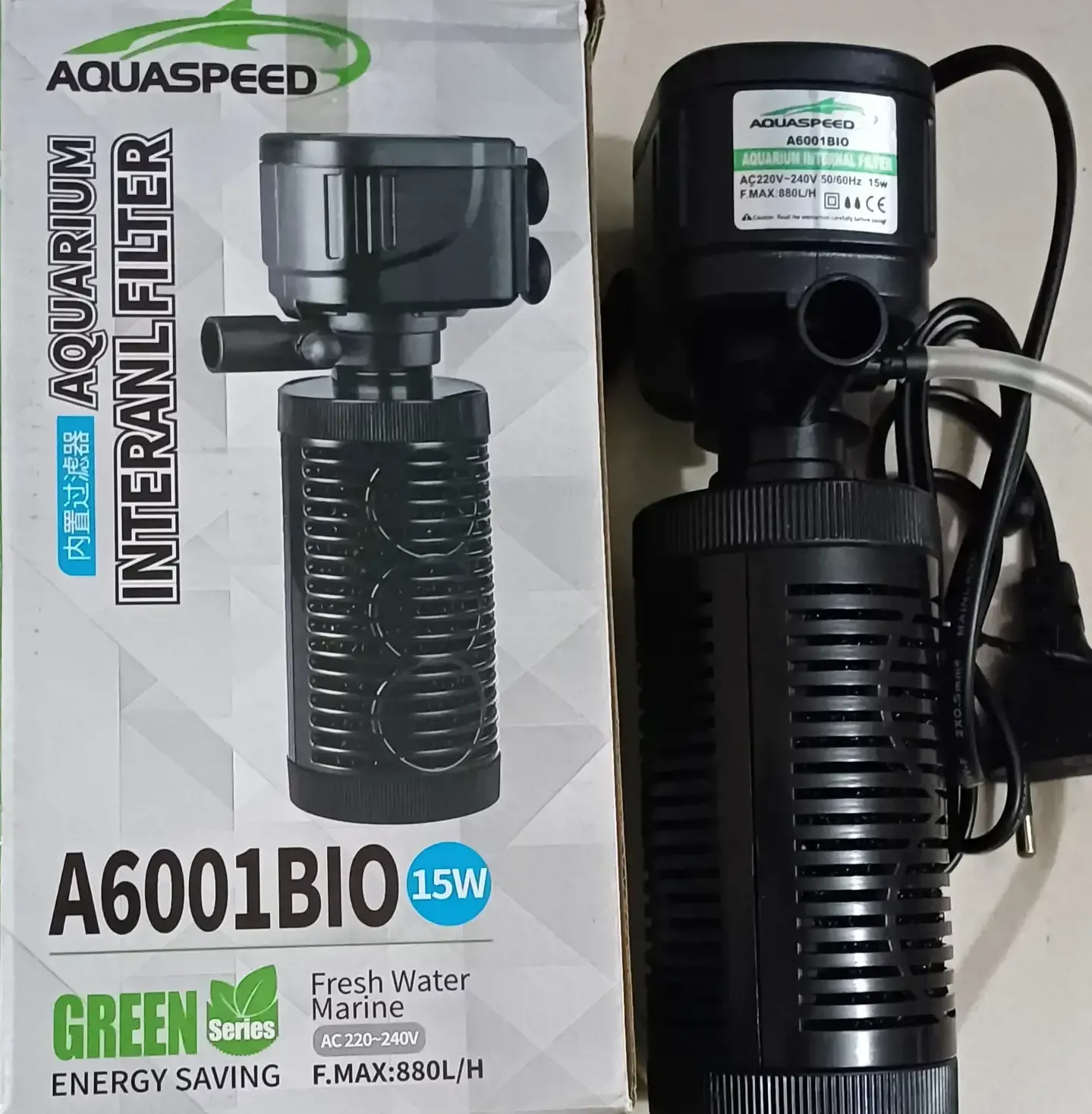  فلتر داخلي أكواسبيد لحوض السمك نوع A6001BIO 