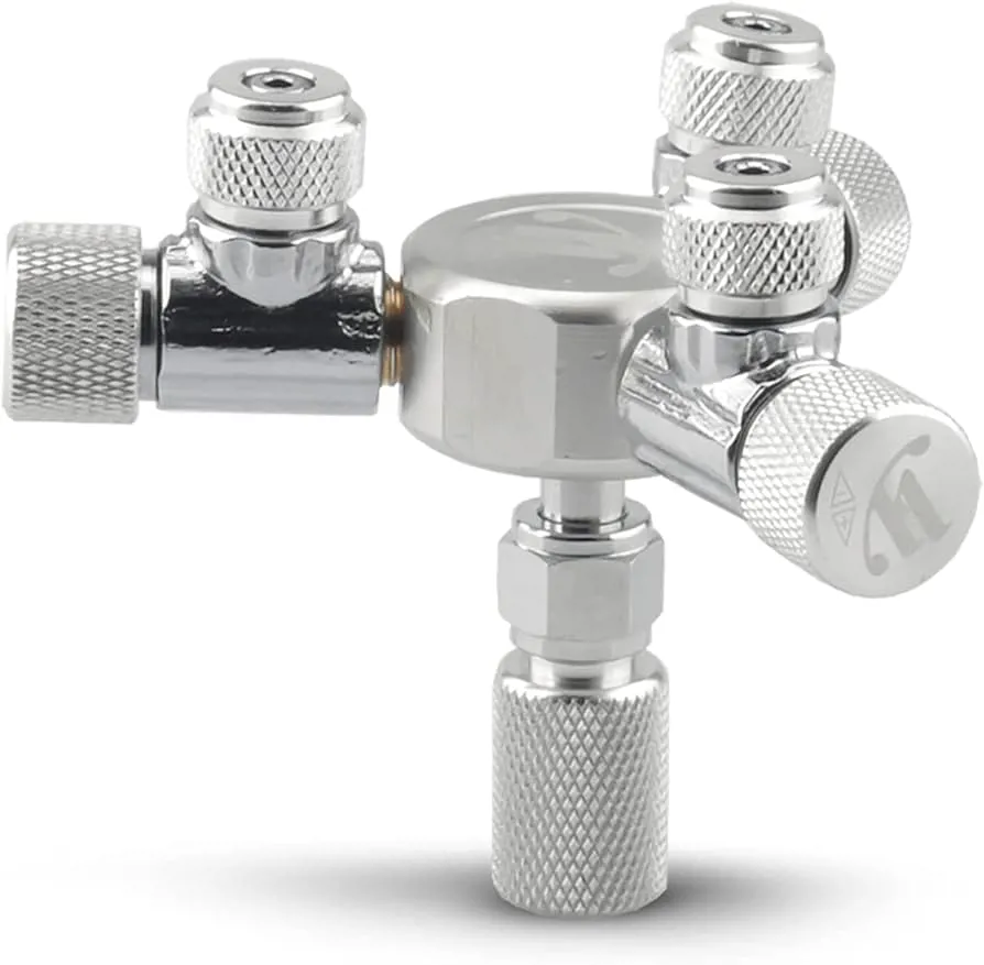 محبس خنق اسطوانات الغاز لحوض السمك - 3 مخارج