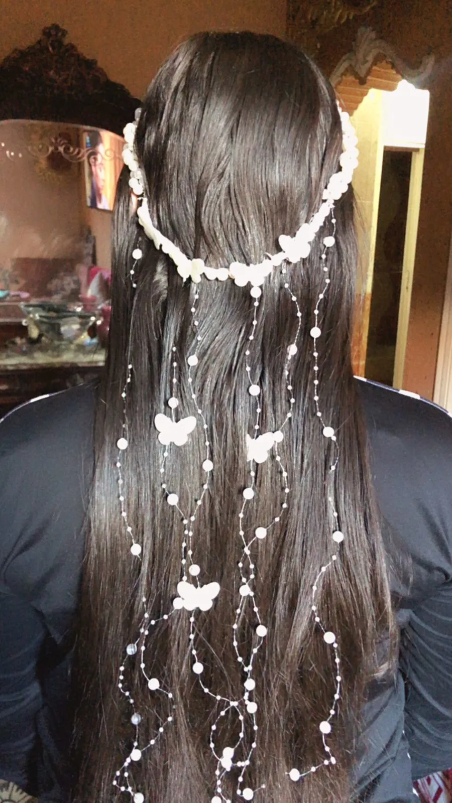 هير بيس (Hair Piece) كريستال / لؤلؤ