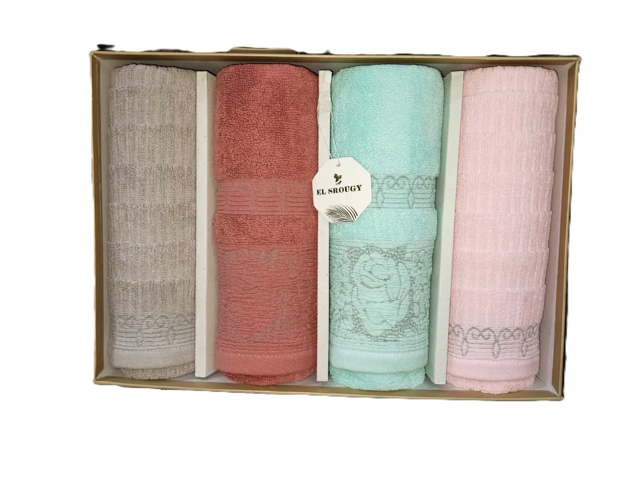 طقم فوط السروجى 4 قطع مقاس 50 ×100 سم 