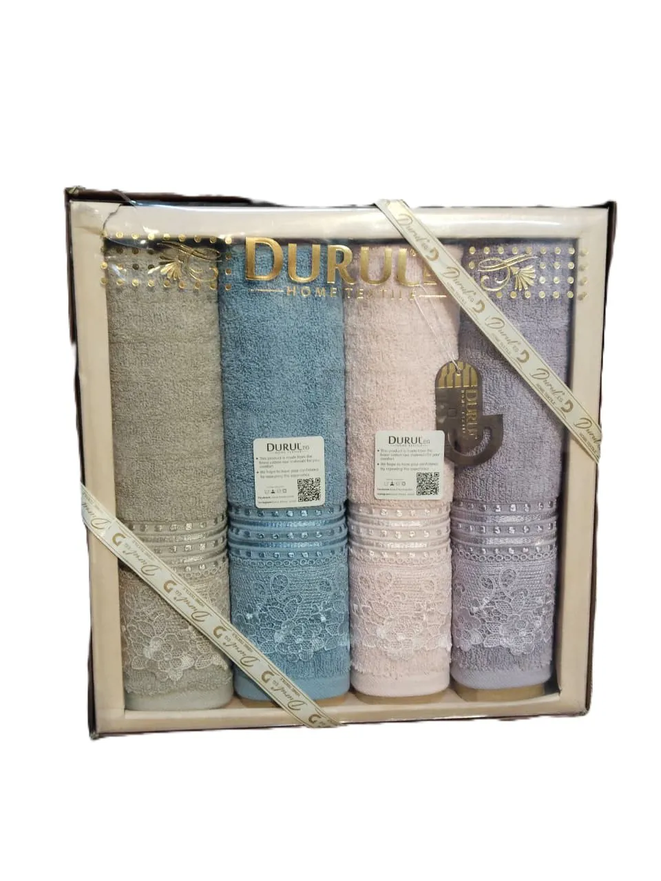 طقم فوط 4 قطع من ديوريل مقاس 60×120 سم