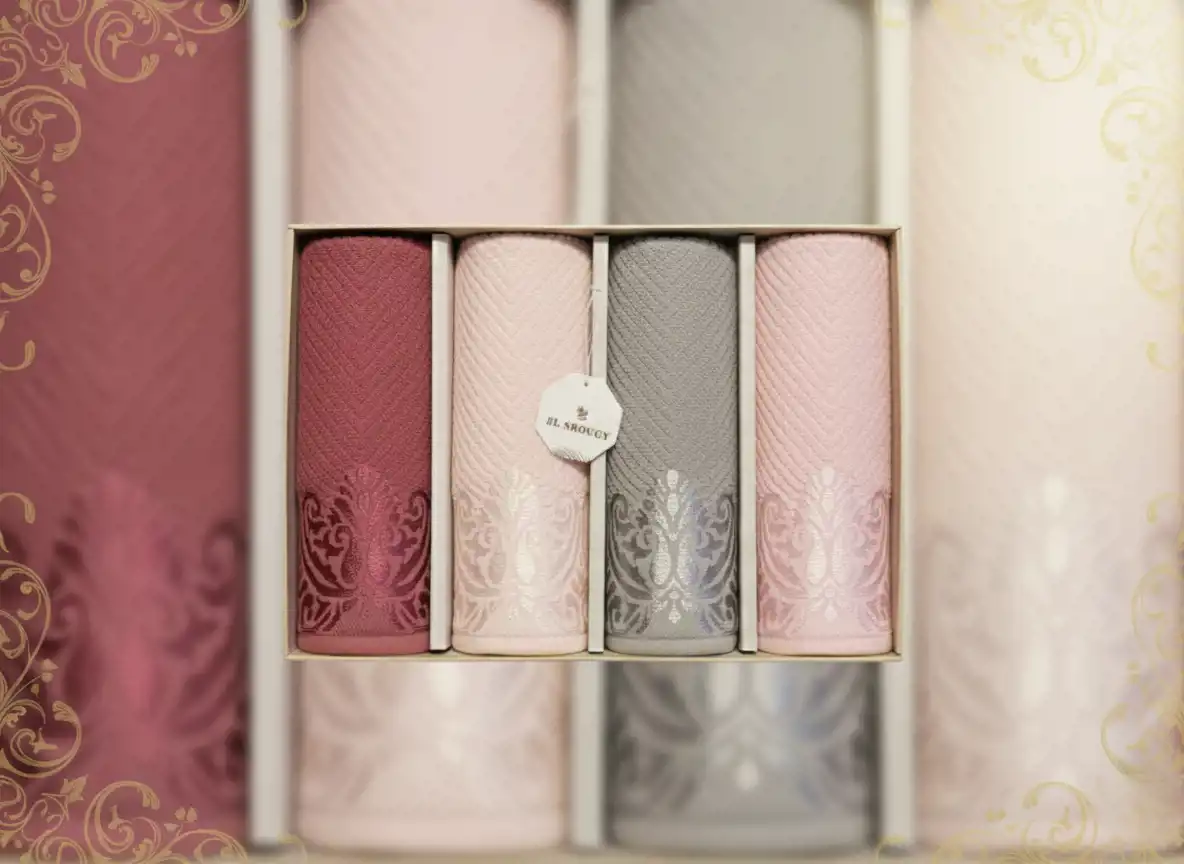 طقم فوط 4 قطع من السروجى مقاس 60×120 سم