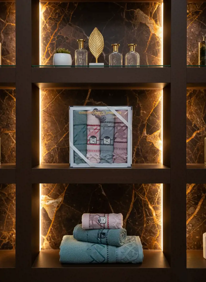 طقم فوط 4 قطع من ديوريل مقاس 60×120 سم