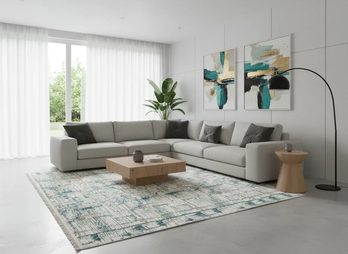 حافظة سجاد قطيفة مقاس 200 ×280 سم مع ظهر مانع للانزلاق لون جنزارى