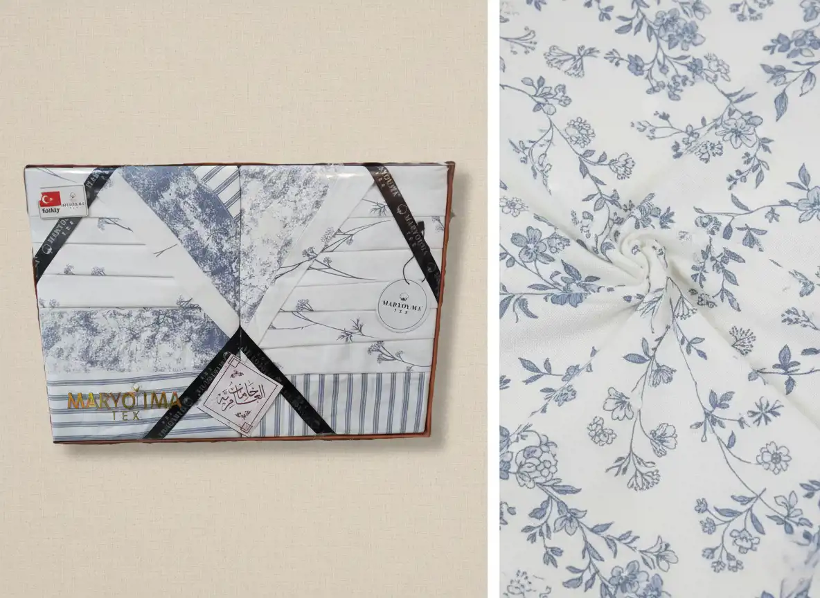 طقم ملاية سرير كبير 4 قطع ملاية مقاس 260×240 سم بالاضافة الى عدد 2 خدادية وكيس مخدة بيبى بلو