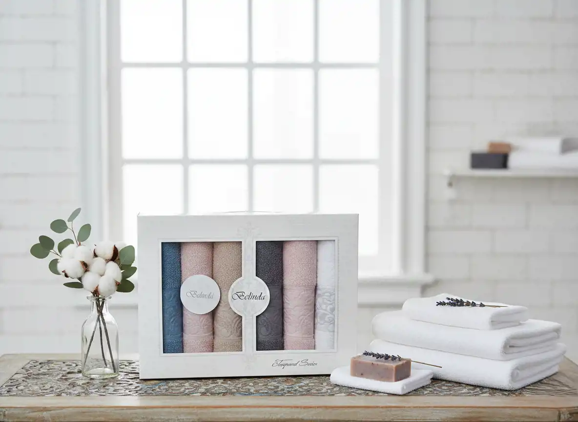 طقم فوط تركى 6 قطع مقاس 50×90 سم قطن 100%