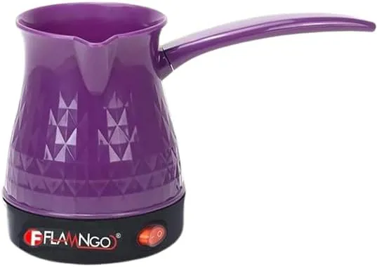 كنكة قهوة تركية كهربائية - 350 وات، سعة 0.5 لتر (5 أكواب)، تسخين سريع مع نظام حماية مزدوج، تصميم عملي للمطبخ والمكتب والرحلات، 