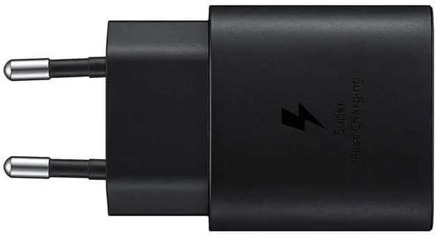 شاحن سامسونج 25 وات الأصلي (Super Fast Charging) - رأس شحن USB-C لون أسود