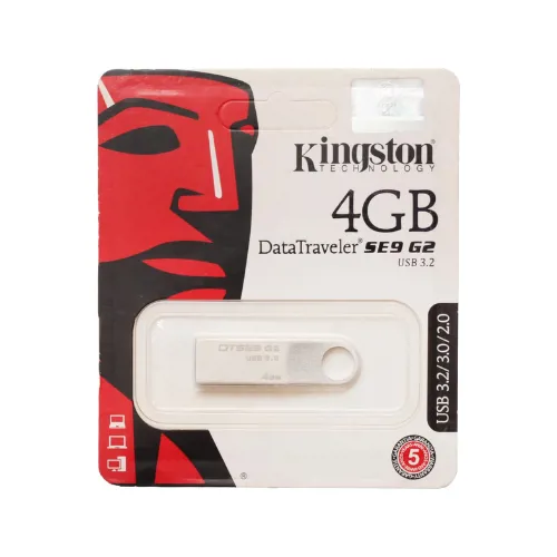 فلاشة كينجستون (Kingston) - سعة 4 جيجابايت بتصميم معدني أنيق