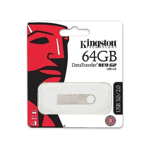 فلاشة كينجستون (Kingston) - سعة 64 جيجابايت (USB 3.0) بتصميم معدني