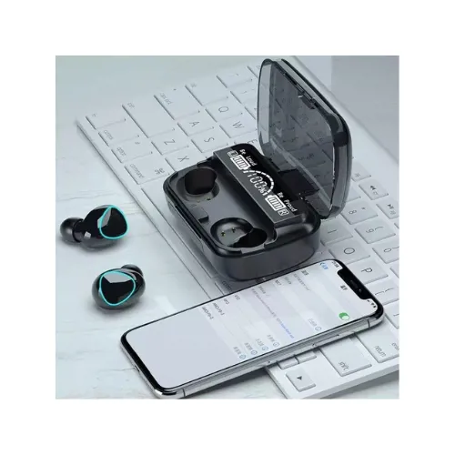 سماعة M10 الاقتصادية - تجربة صوتية عملية مع علبة شحن ذكية.