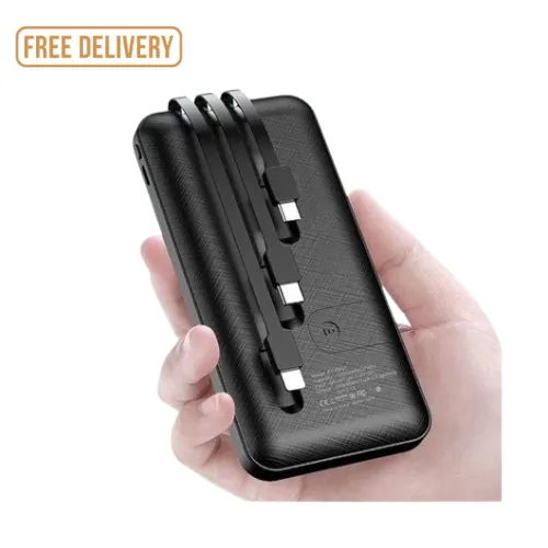 باور بانك إيرلدوم PB-41 الأصلي (Earldom) سعة 10000 مللي أمبير - مزود بـ 3 أسلاك مدمجة وشاشة رقمية