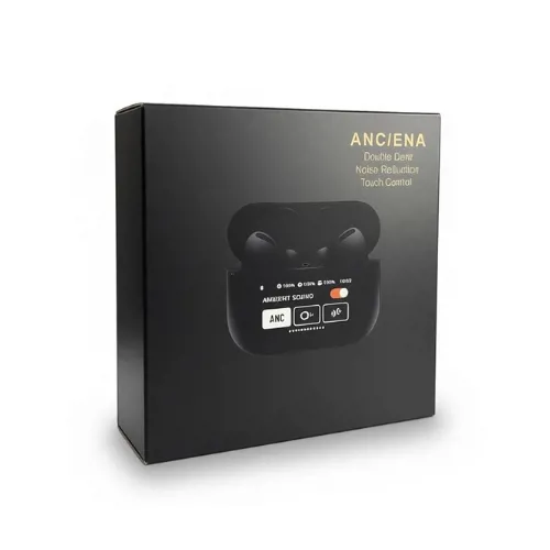 سماعات أذن لاسلكية بلوتوث شاشة تحكم تاتش A9 Pro2 ANC ENC Black