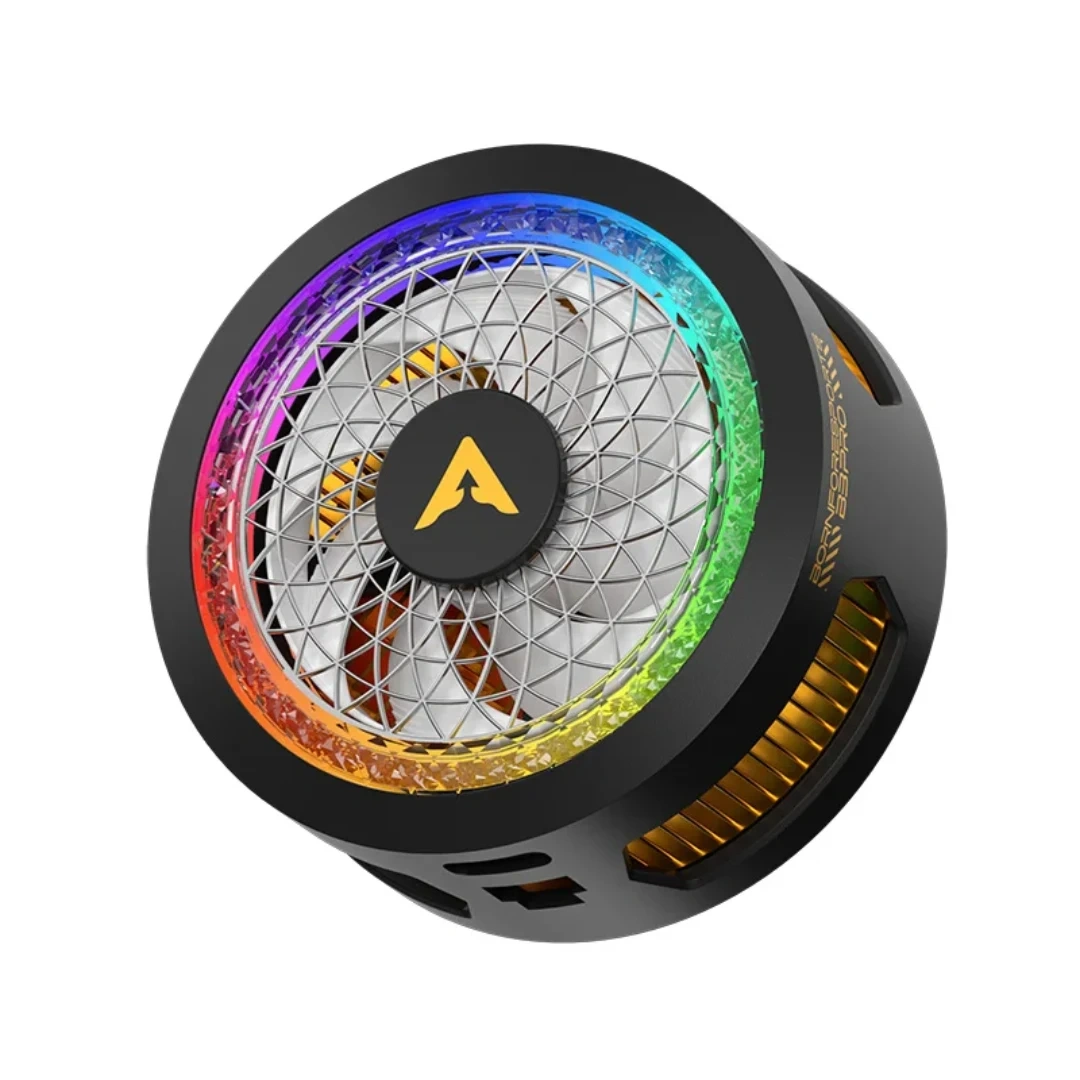 مروحة تبريد للهواتف المحمولةPIVA B3proبقوة 25 واط مع إضاءة LED ملونة مبرد هاتف محمول شبه موصل مع مشبك مغناطيسي قابل | للدوران الألعاب PUBG